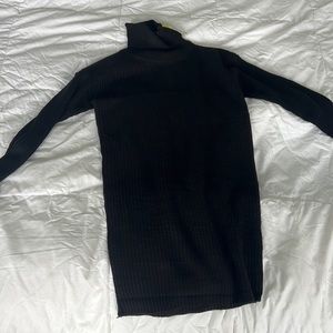 black turtleneck sweater dress from boohoo!